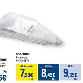 Oferta de 500/1000 por 9,39€ en Makro