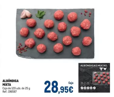 Oferta de Mixta - Albóndiga por 28,95€ en Makro