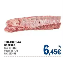 Oferta de Tira Costilla De Cerdo por 6,45€ en Makro