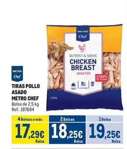 Oferta de Chef - Tiras Pollo Asado por 19,25€ en Makro