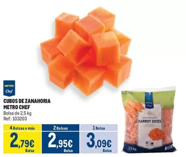 Oferta de Chef - Cubos De Zanahoria por 3,09€ en Makro