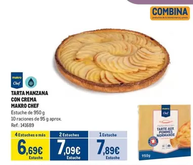 Oferta de Makro - Tarta Manzana Con Crema por 7,89€ en Makro