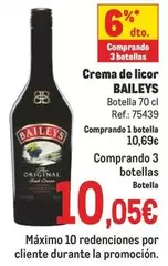 Oferta de Baileys - Crema De Licor por 10,69€ en Makro