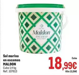 Oferta de Maldon - Sal marina en escamas por 18,99€ en Makro