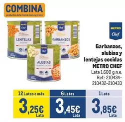 Oferta de Chef - Garbanzos, Alubias Y Lentejas Cocidas por 3,85€ en Makro