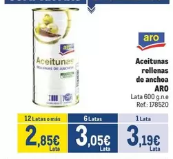 Oferta de Aro - Aceitunas Rellenas De Anchoa por 3,19€ en Makro