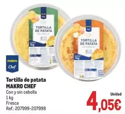 Oferta de Makro - Chef Tortilla De Patata por 4,05€ en Makro
