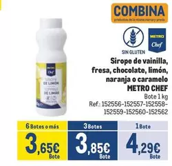 Oferta de Chef - Sirope De Vainilla, Fresa, Chocolate, Limón, Naranja O Caramelo por 4,29€ en Makro