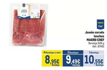 Oferta de Makro - Jamon Curado Lonchas por 10,55€ en Makro