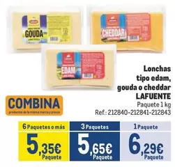 Oferta de Lafuente - Lonchas Tipo Edam, Gouda O Cheddar por 6,29€ en Makro