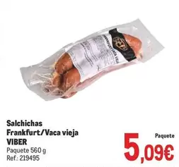 Oferta de Salchichas Frankfurt/vaca Vieja por 5,09€ en Makro