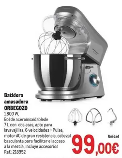 Oferta de Orbegozo - Batidora Amasadora por 99€ en Makro