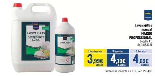 Oferta de Makro - Lavavajillas Manual por 3,99€ en Makro