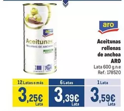 Oferta de Aro - Aceitunas Rellenas De Anchoa por 3,59€ en Makro