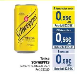 Oferta de Schweppes - Tónica por 0,58€ en Makro