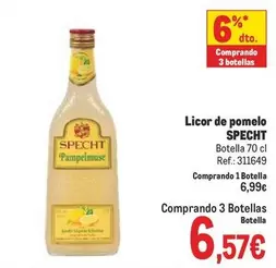 Oferta de Specht - Licor De Pomelo por 6,99€ en Makro