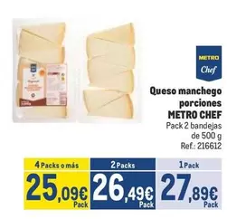 Oferta de Chef - Queso Manchego Porciones por 27,89€ en Makro