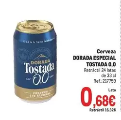 Oferta de Dorada - Cerveza Especial Tostada 0,0 por 0,68€ en Makro