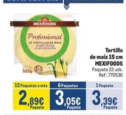 Oferta de Mexifoods - Tortilla De Maiz por 3,39€ en Makro