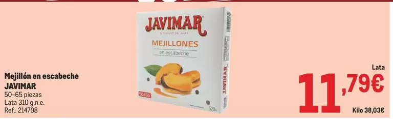 Oferta de Javimar - Mejillon En Escabeche por 11,79€ en Makro