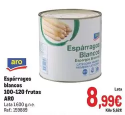 Oferta de Aro - Esparragos Blancos 100‐120 Frutos por 8,99€ en Makro