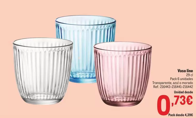 Oferta de Vaso Line por 0,73€ en Makro