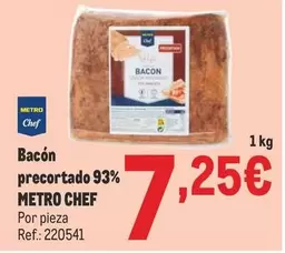 Oferta de Chef - Bacon Precortado 93% por 7,25€ en Makro