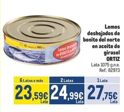 Oferta de Ortiz - Lomos Deshojados De Bonito Del Norte En Aceite De Girasol por 27,75€ en Makro
