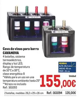 Oferta de Cavanova - Cava De Vinos Para Barra por 155€ en Makro