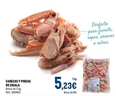 Oferta de Perfecto - Cabezas Y Pinzas De Cigala por 5,23€ en Makro