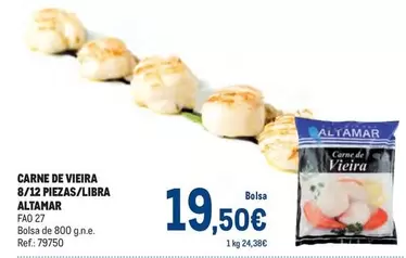 Oferta de Altamar - Carne De Vieira 8/12 Piezas/libra por 19,5€ en Makro