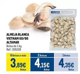 Oferta de Altamar - Almeja Blanca Vietnam 60/80 por 4,35€ en Makro