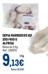 Oferta de Alfrisa - Sepia Marruecos Iqf 250/400 G por 9,13€ en Makro
