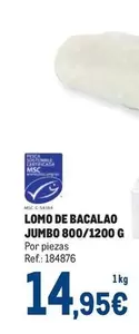 Oferta de Jumbo - Lomo De Bacalao por 14,95€ en Makro