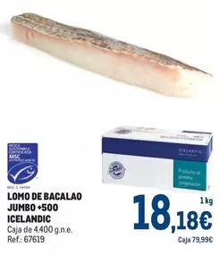 Oferta de Icelandic - Lomo De Bacalao Jumbo +500 por 18,18€ en Makro