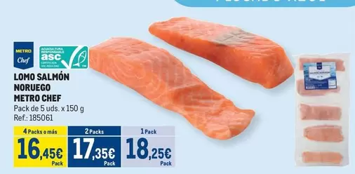 Oferta de Chef - Lomo Salmon Noruego por 18,25€ en Makro