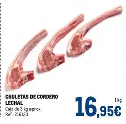 Oferta de Chuletas De Cordero Lechal por 16,95€ en Makro