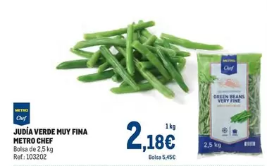 Oferta de Chef -  Judia Verde Muy Fina por 2,18€ en Makro