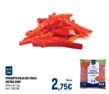 Oferta de Chef - Pimiento Rojo En Tiras por 2,75€ en Makro