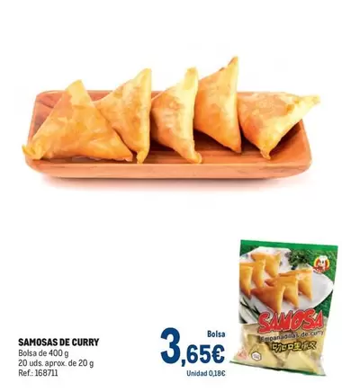 Oferta de Beper - Samosas De Curry por 3,65€ en Makro
