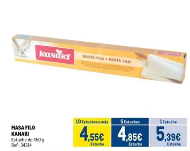 Oferta de Masa Filo Kanaki por 5,39€ en Makro