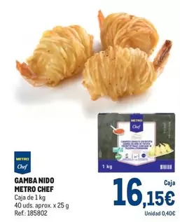 Oferta de Chef - Gamba Nido por 16,15€ en Makro