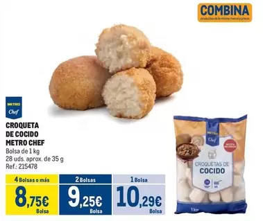 Oferta de Chef - Croqueta De Cocido por 10,29€ en Makro