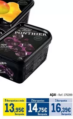 Oferta de Ponthier - Açai por 16,39€ en Makro