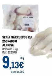 Oferta de Alfrisa - Sepia Marruecos Iqf 250/400 G por 9,13€ en Makro
