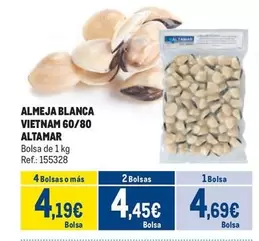 Oferta de Altamar - Almeja Blanca Vietnam 60/80 por 4,69€ en Makro