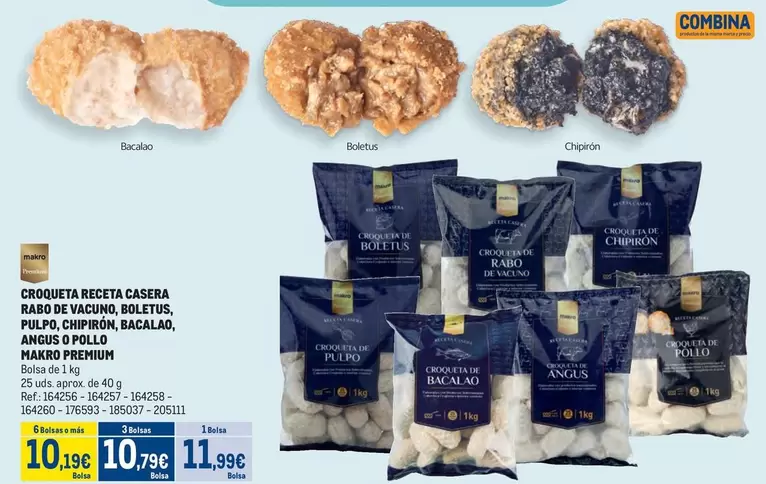 Oferta de Makro - Croqueta Receta Casera R.80 De Verdura Bottles por 10,96€ en Makro