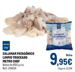 Oferta de Chef - Calamar Patagonico Limpio Troceado por 9,95€ en Makro