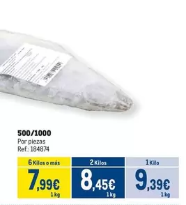 Oferta de 500/1000 por 9,39€ en Makro