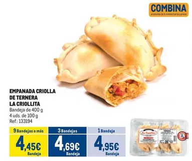 Oferta de Empanada Criolla De Ternera por 4,95€ en Makro